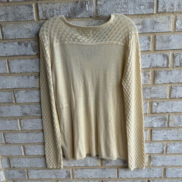 ROSIE NEIRA Long Sleeve V-Neck Wool Blend Sweater Women's Size L. - Picture 2 of 8